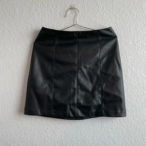 Abercrombie & Fitch Black Vegan Leather Skirt S